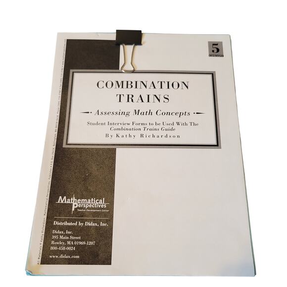 Combination Train Book 5 Kathy Richardson 44 Student Form Assessing Math Concept - Picture 10 of 12